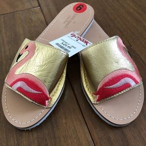 NWT Kate spade flamingo slide sandals.